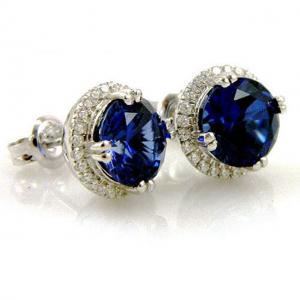 Cercei Borealy Argint 925 Blue Safir One Ocean 5 carate [4]