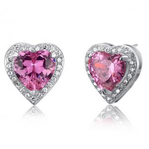 Cercei Borealy Argint 925 Sapphire Pink Passion for Love [2]