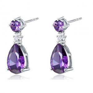 Cercei Borealy Argint 925 Mini Diamonds 3 carate Purple Lady [1]