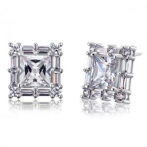 Cercei Borealy Argint 925 Diamonds Square Princess [1]