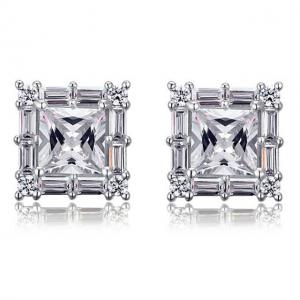 Cercei Borealy Argint 925 Diamonds Square Princess [0]