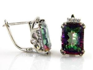 Cercei Borealy Argint 925 Topaz Mistic Natural 13,5 carate Rainbow [1]