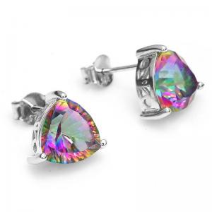 Cercei Triangle Rainbow Topaz 5 carate Argint 925 [2]