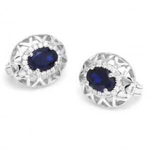 Cercei Borealy Argint 92 Safir True Blue [1]