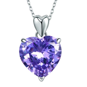 Set Borealy Argint Colier si Cercei Purple Amour [6]
