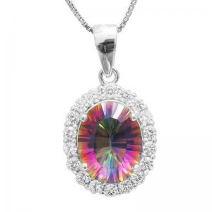 Colier Borealy Argint 925 Topaz 3 carate Mistic Rainbow [0]