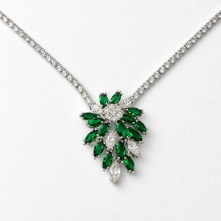 Colier Luxury Emerald Glow – Eleganță Regală în Nuante de Smarald [2]