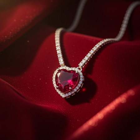 Colier Borealy Ruby Heart of the Love [1]