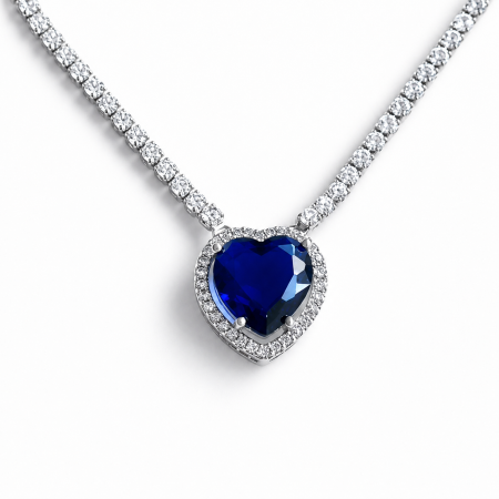 Colier Borealy Sapphire Titanic Heart of the Ocean [1]