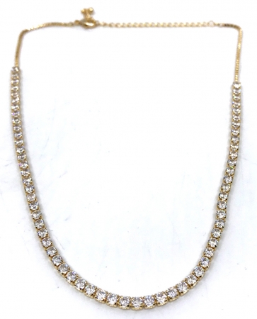 Colier Borealy Small Diamonds Tennis Classic Half Gold [1]