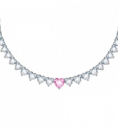 Colier Tennis Pink Heart Diamonds Chiara [2]