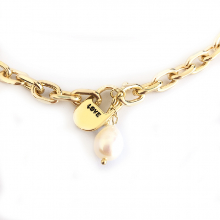 Set Colier si Bratara Chain Gold Natural Pearl [1]