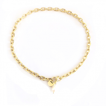 Set Colier si Bratara Chain Gold Natural Pearl [2]
