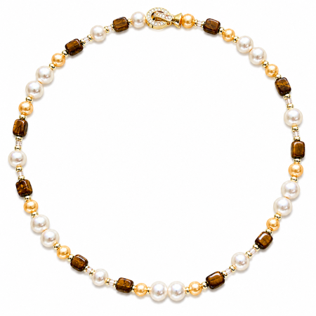 Cadouri de ziua femeii - Colier Elegant Perle Harmony Gold