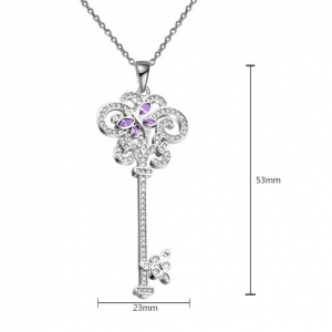 Colier Borealy Key Purple Butterfly [1]