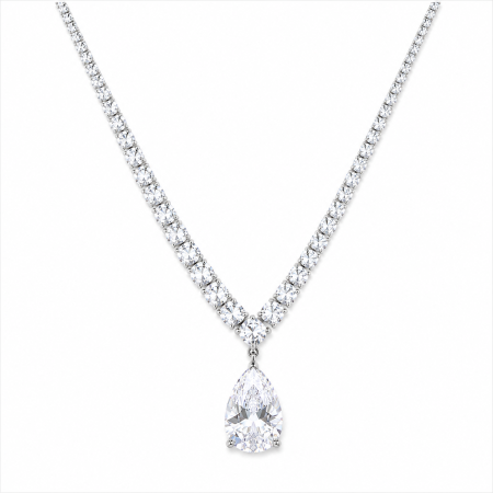 Cadouri Femei – Idei Elegante și Cadouri Premium pentru Ea | Borealy - Colier Tennis Luxury cu Pandantiv Pear Cut | Bijuterii Elegante pentru Mireasă și Evenimente