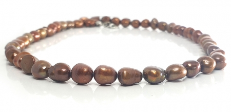 Set Colier si Bratara din Perle Naturale Bronze [1]