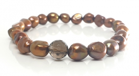 Set Colier si Bratara din Perle Naturale Bronze [3]