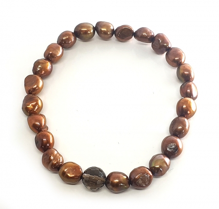 Set Colier si Bratara din Perle Naturale Bronze [2]