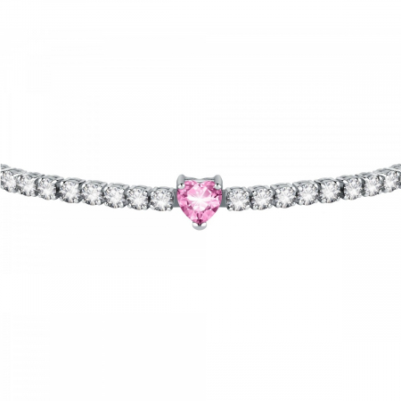 Bratara Tennis Pink Heart Diamonds Chiara [1]