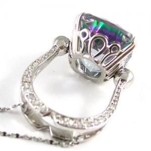 Colier - Inel Topaz Mistic Natural Rainbow 22 carate Argint 925 [6]