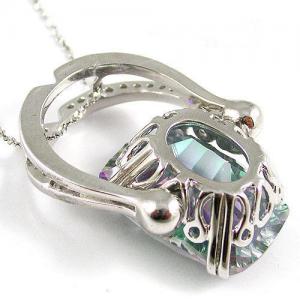 Colier - Inel Topaz Mistic Natural Rainbow 22 carate Argint 925 [9]