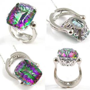 Colier - Inel Topaz Mistic Natural Rainbow 22 carate Argint 925 [4]