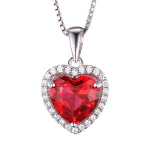 Colier Borealy Argint 925 Red Rubin 3 carate Love [0]