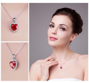 Colier Borealy Argint 925 Red Rubin 3 carate Love [2]