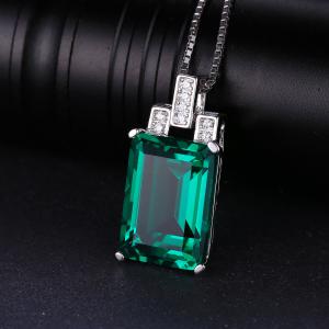 Colier Smarald 6 carate Argint Cocktail Charm [4]