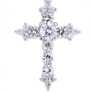 Colier Cross Diamonds Argint 925 [1]