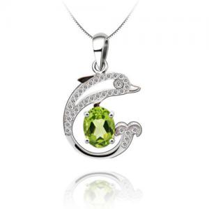Colier Dolphin Peridot Natural Argint 925 by Borealy [0]