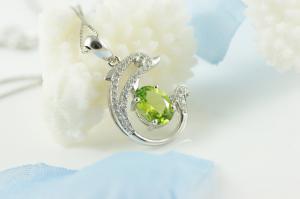 Colier Dolphin Peridot Natural Argint 925 by Borealy [1]