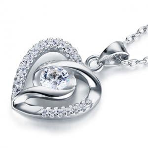 Colier Heart Diamonds Argint 925 by Borealy [1]