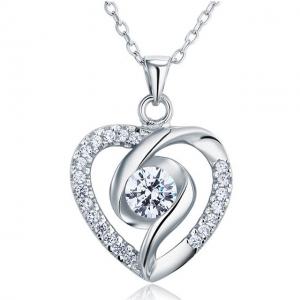 Colier Heart Diamonds Argint 925 by Borealy [0]