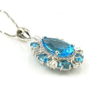 Colier Luxury Blue Topaz 9 carate - pietre pretioase naturale Argint 925 [2]