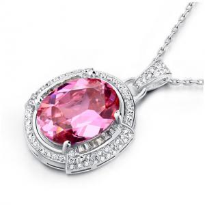 Colier One Passion Pink Simulated Diamonds 925 Sterling Silver [1]