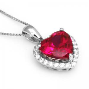 Colier Borealy Argint 925 Red Rubin 3 carate Love [1]