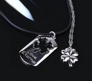 Coliere Love Eternal Clover Charms For Lovers Argint 925 Borealy [1]