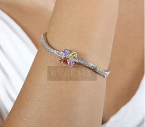 Bratara Borealy Simulated Topaz 3 Carate Colours Flower [2]