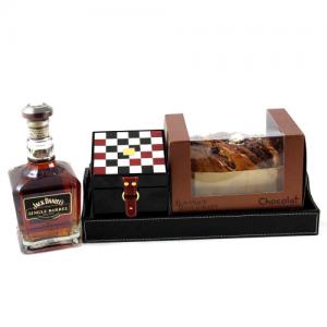 Premium Gift Black Leather Tray [0]