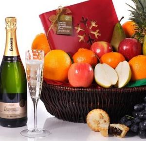 Cos Lux Sampanie Fructe si Ciocolata [1]