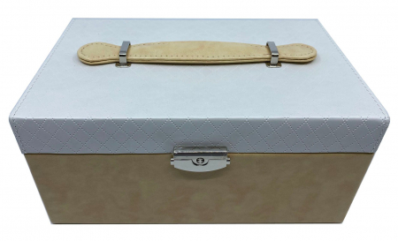 Cutie Bijuterii White Beige 25 cm x 15 cm 2 nivele [2]
