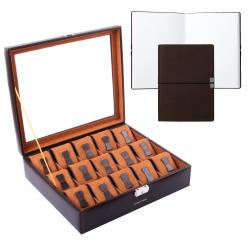 Set Cutie 15 Ceasuri Brown Redford by Friedrich si Note Pad Burgundy Hugo Boss - personalizabil [0]