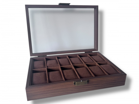 Cutie 12 ceasuri Premium Brown Wood [7]