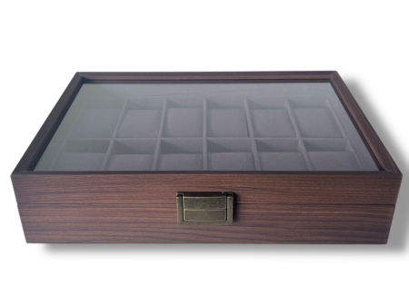 Cutie 12 ceasuri Premium Brown Wood [1]