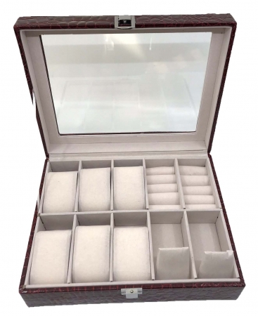 Cutie 6 Ceasuri si Bijuterii Chic Bordo By Borealy [1]