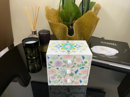 Cutie Bijuterii din Lemn cu 3 Sertare [3]