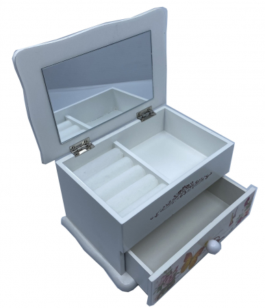 Cutie Bijuterii din Lemn cu 2 Compartimente - Turnul Eiffel [2]