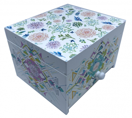 Cutie Bijuterii din Lemn cu 2 Compartimente [1]